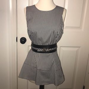 White House Black Market gingham tip & belt